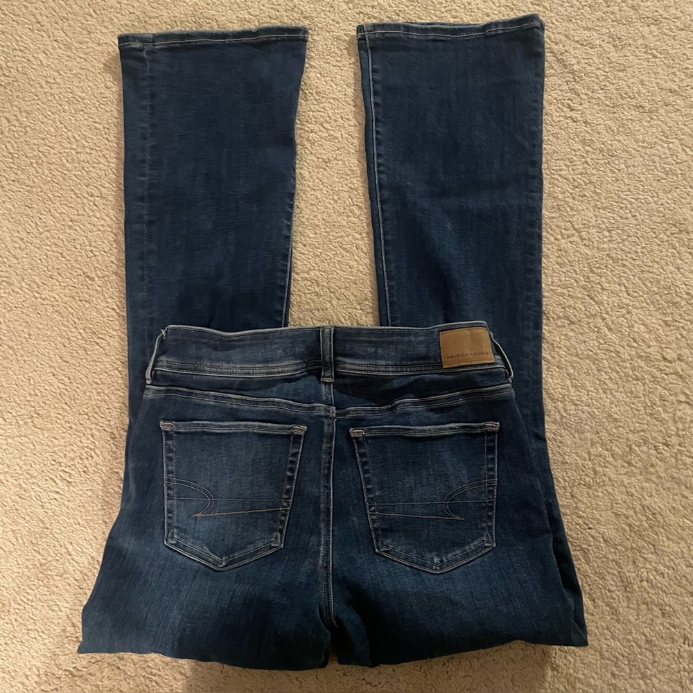 American Eagle Kick Boot Flair Jeans Size 4 - Picture 3 of 9